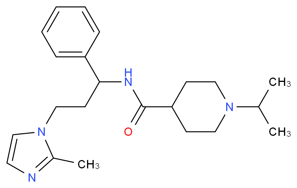 1-isopropyl-N-[3-(2-methyl-1H-imidazol-1-yl)-1-phenylpropyl]-4-piperidinecarboxamide_分子结构_CAS_)