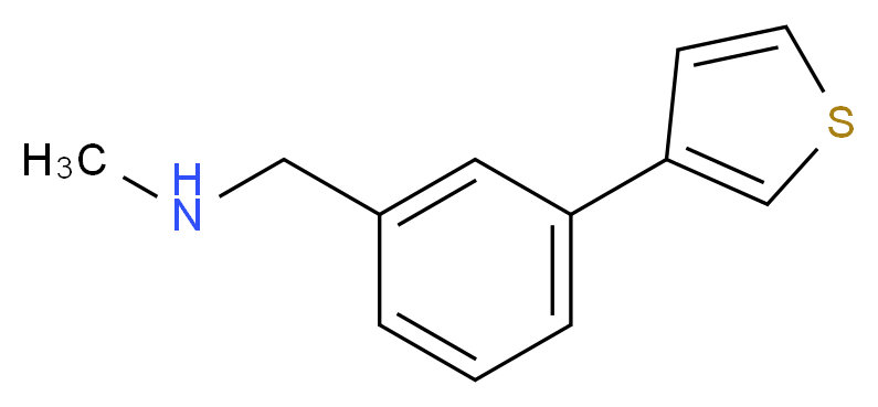 N-methyl-N-(3-thien-3-ylbenzyl)amine_分子结构_CAS_884507-27-1)