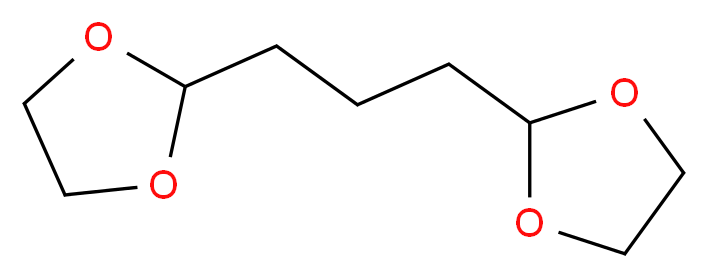 2-[3-(1,3-dioxolan-2-yl)propyl]-1,3-dioxolane_分子结构_CAS_6543-04-0