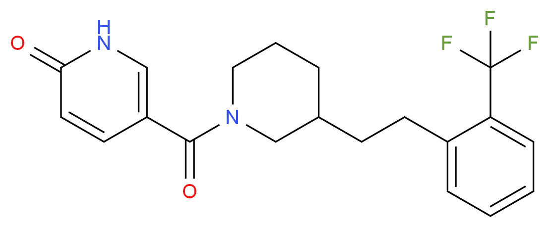 5-[(3-{2-[2-(trifluoromethyl)phenyl]ethyl}-1-piperidinyl)carbonyl]-2(1H)-pyridinone_分子结构_CAS_)