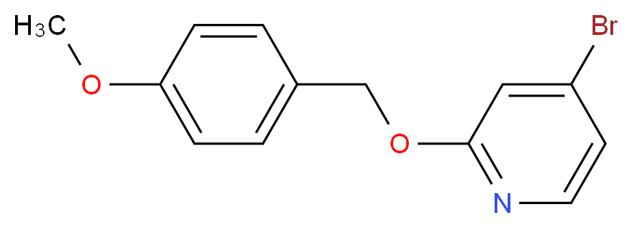 4-BroMo-2-((4-Methoxybenzyl)oxy)pyridine_分子结构_CAS_1240620-32-9)