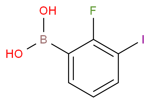 2-Fluoro-3-iodophenylboronic acid_分子结构_CAS_1016231-39-2)