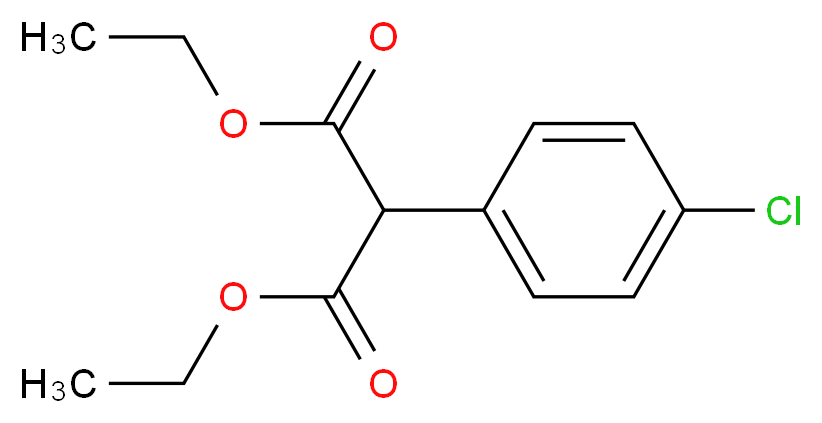 1,3-diethyl 2-(4-chlorophenyl)propanedioate_分子结构_CAS_19677-37-3