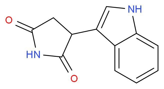 3-(1H-INDOL-3-YL)PYRROLIDINE-2,5-DIONE_分子结构_CAS_)