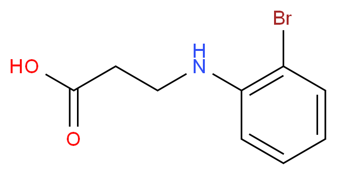 3-[(2-bromophenyl)amino]propanoic acid_分子结构_CAS_38470-20-1