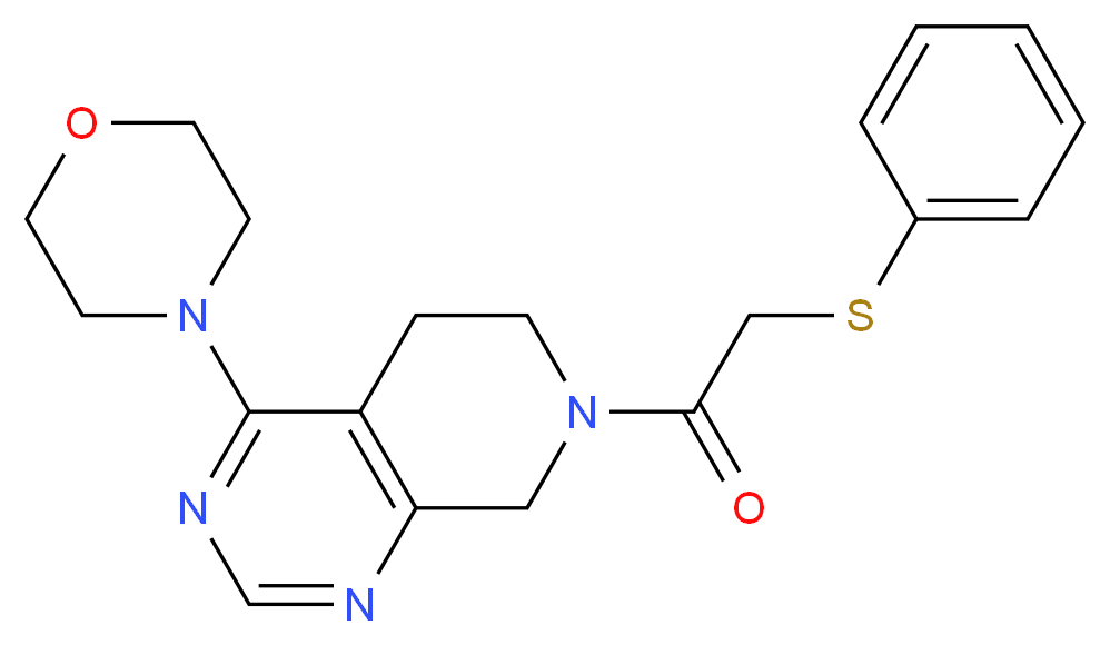 4-morpholin-4-yl-7-[(phenylthio)acetyl]-5,6,7,8-tetrahydropyrido[3,4-d]pyrimidine_分子结构_CAS_)