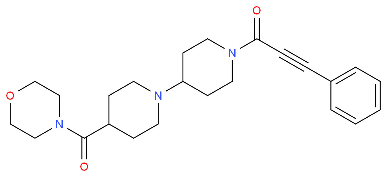 4-(4-morpholinylcarbonyl)-1'-(3-phenyl-2-propynoyl)-1,4'-bipiperidine_分子结构_CAS_)