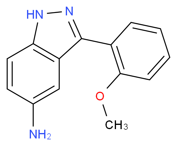 3-(2-methoxyphenyl)-1H-indazol-5-amine_分子结构_CAS_1175788-42-7