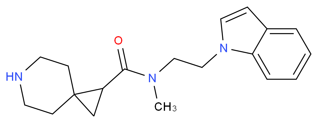 N-[2-(1H-indol-1-yl)ethyl]-N-methyl-6-azaspiro[2.5]octane-1-carboxamide_分子结构_CAS_)