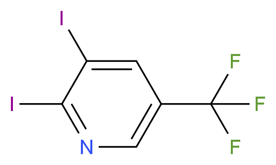 2,3-Diiodo-5-(trifluoromethyl)pyridine_分子结构_CAS_)