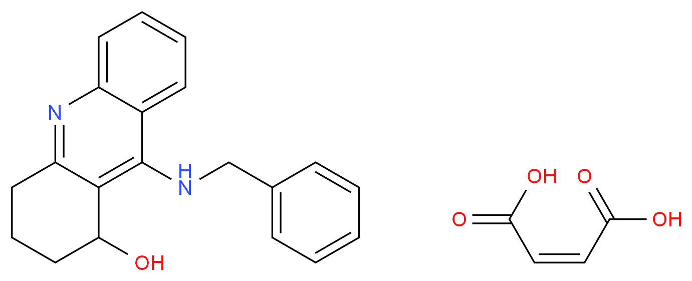 (2Z)-but-2-enedioic acid; 9-(benzylamino)-1,2,3,4-tetrahydroacridin-1-ol_分子结构_CAS_113108-86-4