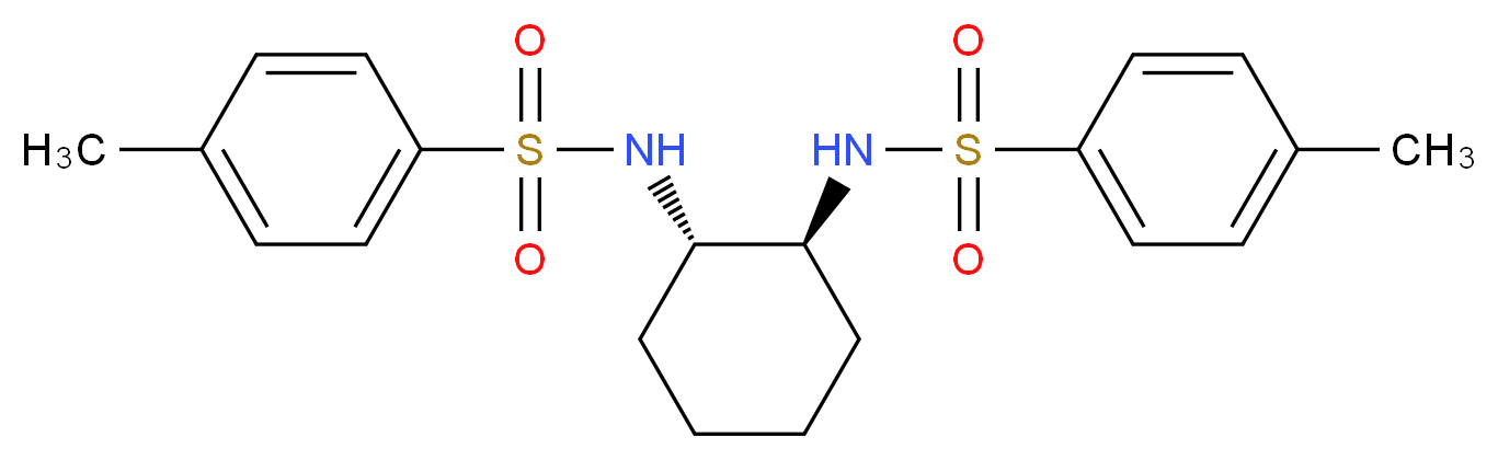 4-methyl-N-[(1S,2S)-2-(4-methylbenzenesulfonamido)cyclohexyl]benzene-1-sulfonamide_分子结构_CAS_212555-28-7