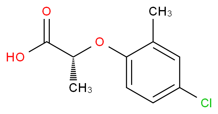 (2R)-2-(4-chloro-2-methylphenoxy)propanoic acid_分子结构_CAS_16484-77-8