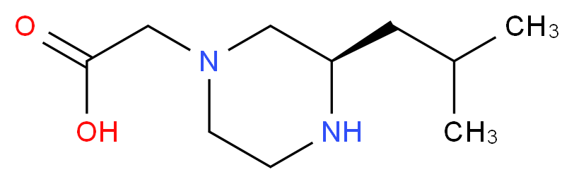 (R)-2-(3-isobutylpiperazin-1-yl)acetic acid_分子结构_CAS_1240588-26-4)