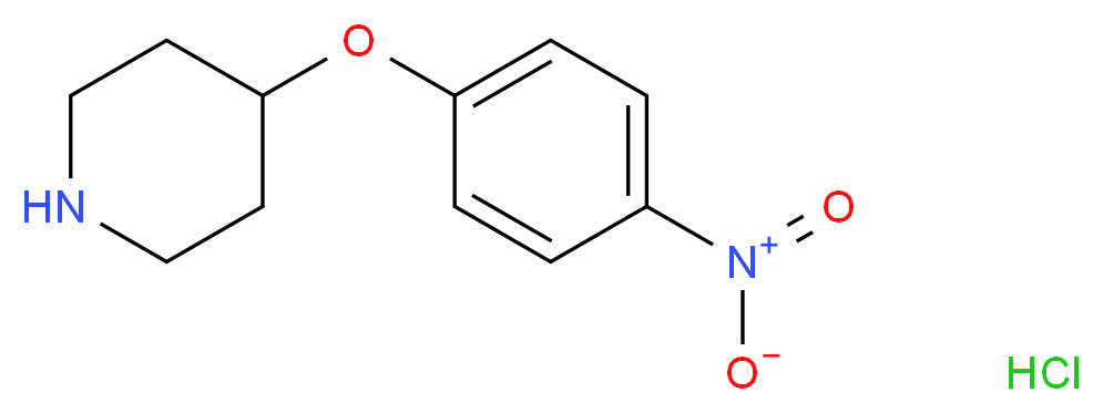 4-(4-Nitrophenoxy)piperidine hydrochloride_分子结构_CAS_)