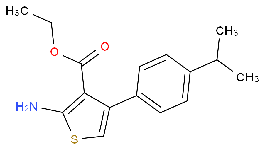 Ethyl 2-amino-4-(4-isopropylphenyl)thiophene-3-carboxylate_分子结构_CAS_)