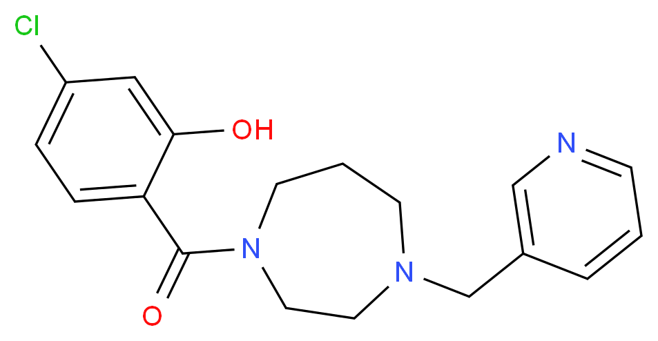 5-chloro-2-{[4-(3-pyridinylmethyl)-1,4-diazepan-1-yl]carbonyl}phenol_分子结构_CAS_)