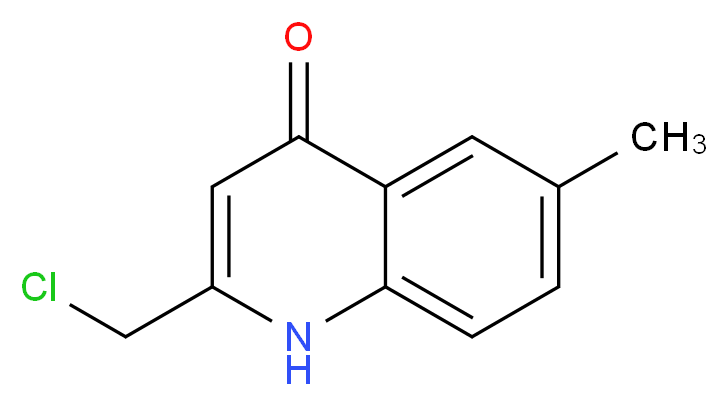 2-(chloromethyl)-6-methyl-4(1H)-quinolinone_分子结构_CAS_946755-45-9)