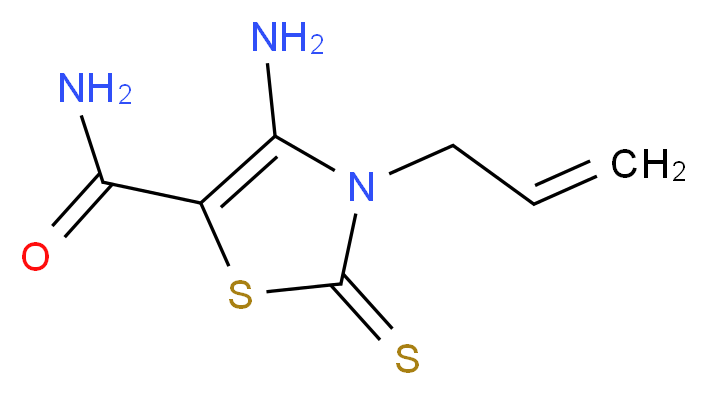 4-amino-3-(prop-2-en-1-yl)-2-sulfanylidene-2,3-dihydro-1,3-thiazole-5-carboxamide_分子结构_CAS_)