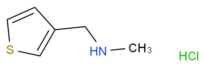 methyl(thiophen-3-ylmethyl)amine hydrochloride_分子结构_CAS_210552-07-1