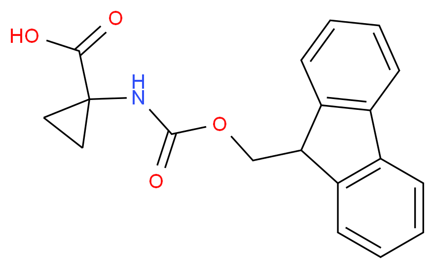 N-Fmoc-1-氨基环丙烷羧酸_分子结构_CAS_126705-22-4)