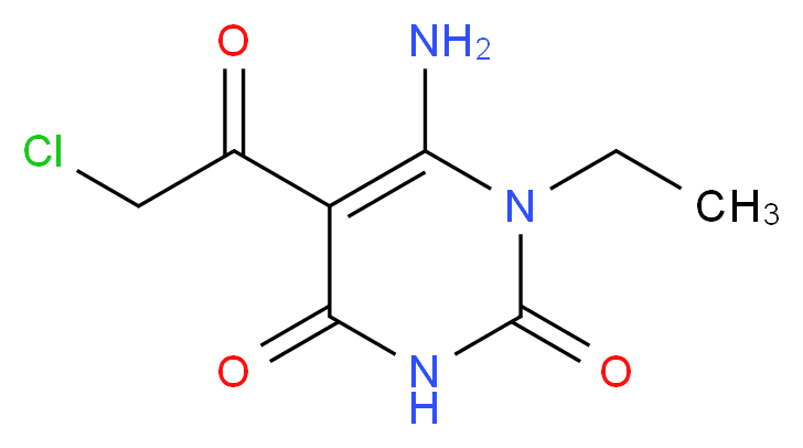 6-amino-5-(chloroacetyl)-1-ethylpyrimidine-2,4(1H,3H)-dione_分子结构_CAS_67130-67-0)