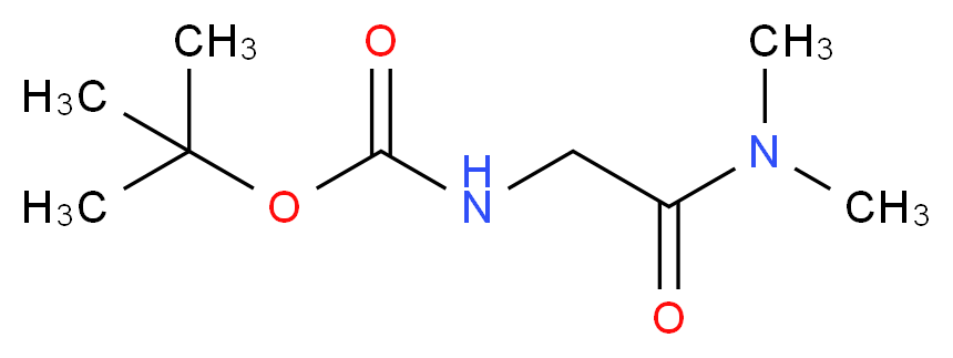 tert-butyl N-[(dimethylcarbamoyl)methyl]carbamate_分子结构_CAS_72287-76-4