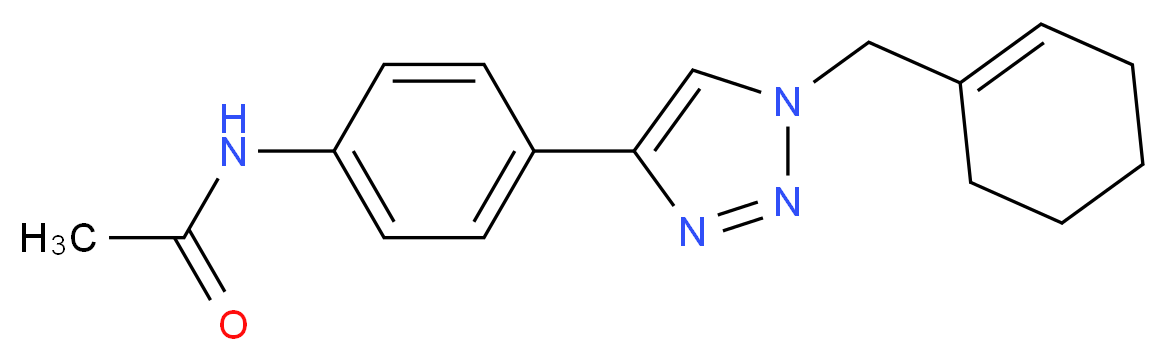 N-{4-[1-(cyclohex-1-en-1-ylmethyl)-1H-1,2,3-triazol-4-yl]phenyl}acetamide_分子结构_CAS_)