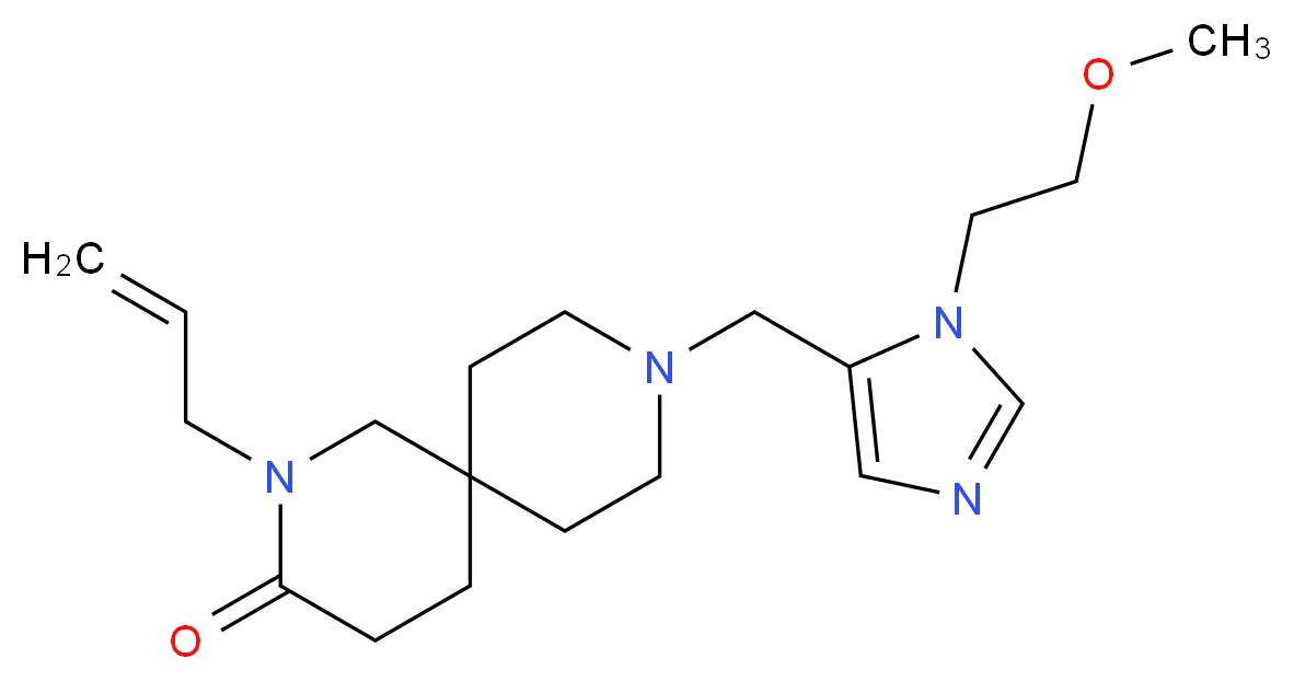 2-allyl-9-{[1-(2-methoxyethyl)-1H-imidazol-5-yl]methyl}-2,9-diazaspiro[5.5]undecan-3-one_分子结构_CAS_)