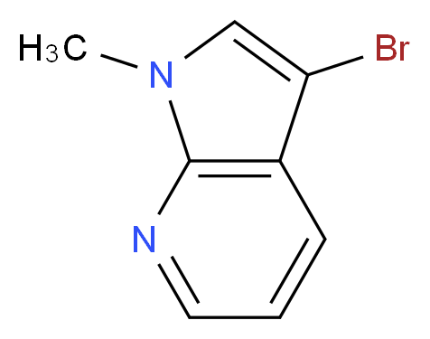 3-bromo-1-methyl-1H-pyrrolo[2,3-b]pyridine_分子结构_CAS_281192-91-4
