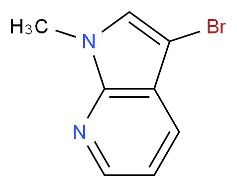 3-Bromo-1-methyl-7-azaindole_分子结构_CAS_281192-91-4)