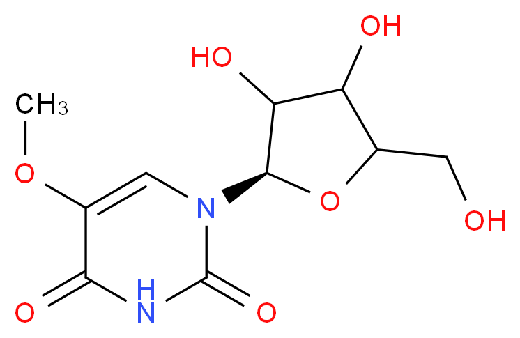 1-[(2R)-3,4-dihydroxy-5-(hydroxymethyl)oxolan-2-yl]-5-methoxy-1,2,3,4-tetrahydropyrimidine-2,4-dione_分子结构_CAS_35542-01-9