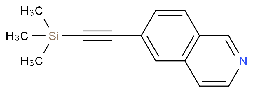 6-((Trimethylsilyl)ethynyl)isoquinoline_分子结构_CAS_1105710-05-1)