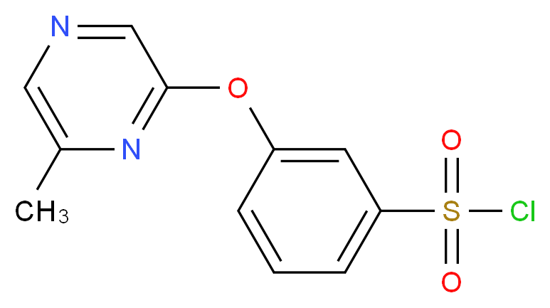 3-[(6-methylpyrazin-2-yl)oxy]benzene-1-sulfonyl chloride_分子结构_CAS_926921-65-5