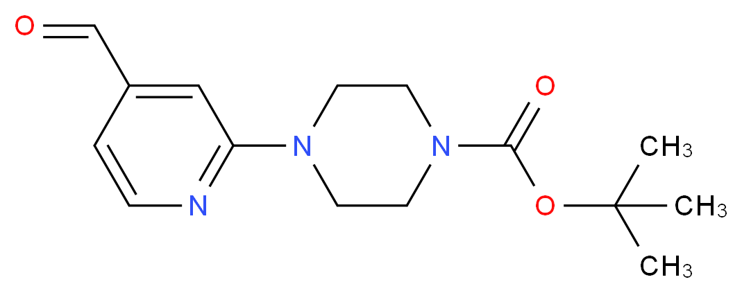 tert-butyl 4-(4-formylpyridin-2-yl)piperazine-1-carboxylate_分子结构_CAS_946409-13-8