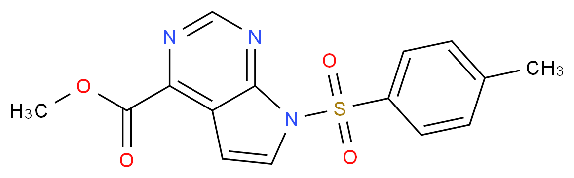 Methyl 7-tosyl-7H-pyrrolo[2,3-d]pyrimidine-4-carboxylate_分子结构_CAS_1261365-63-2)