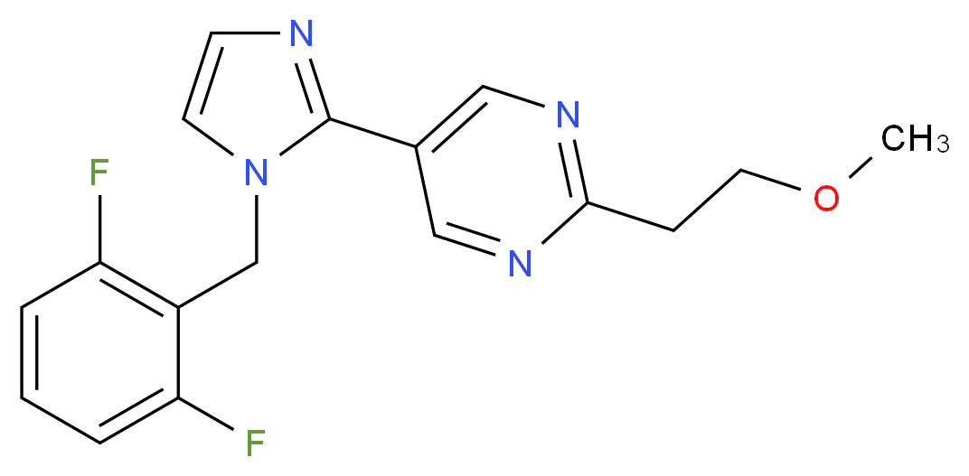 5-[1-(2,6-difluorobenzyl)-1H-imidazol-2-yl]-2-(2-methoxyethyl)pyrimidine_分子结构_CAS_)