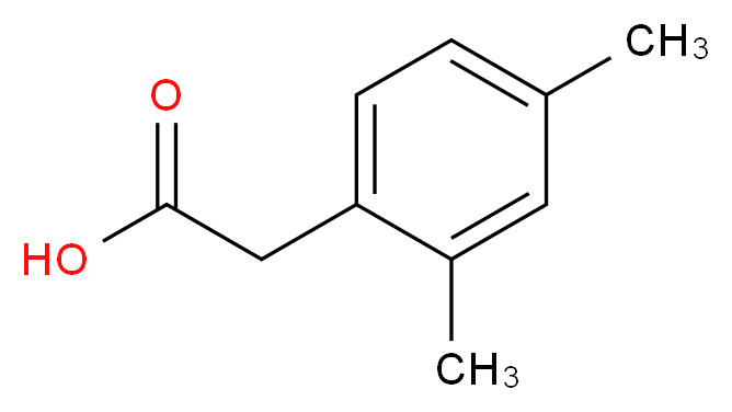 2-(2,4-dimethylphenyl)acetic acid_分子结构_CAS_6331-04-0