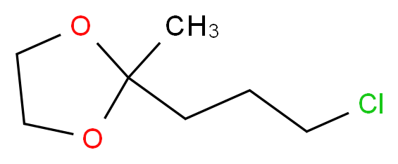 2-(3-chloropropyl)-2-methyl-1,3-dioxolane_分子结构_CAS_5978-08-5