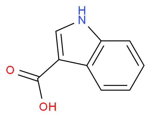 1H-indole-3-carboxylic acid_分子结构_CAS_771-50-6