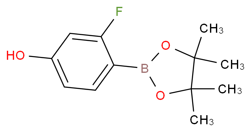 3-Fluoro-4-(4,4,5,5-tetramethyl-1,3,2-dioxaborolan-2-yl)phenol_分子结构_CAS_1029439-02-8)