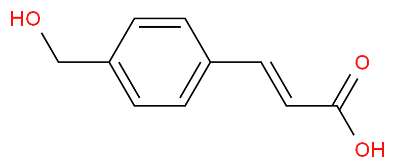 (2E)-3-[4-(hydroxymethyl)phenyl]prop-2-enoic acid_分子结构_CAS_830-09-1