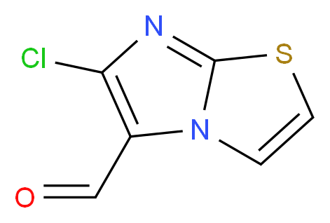 6-Chloroimidazo[2,1-b][1,3]thiazole-5-carbaldehyde_分子结构_CAS_23576-84-3)