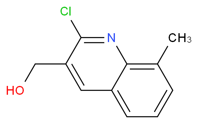 (2-chloro-8-methyl-3-quinolinyl)methanol_分子结构_CAS_333408-31-4)