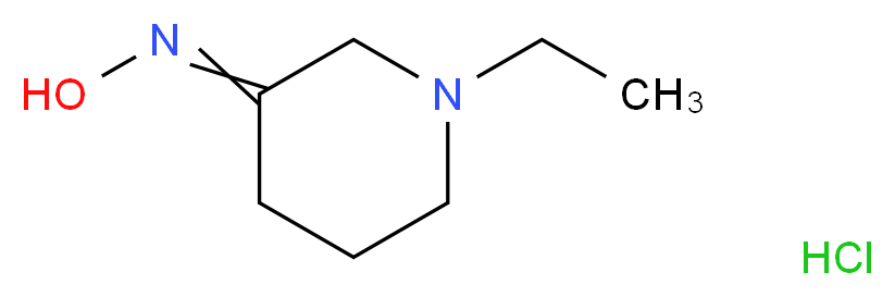 1-Ethylpiperidin-3-oxime hydrochloride 97%_分子结构_CAS_213627-39-5)