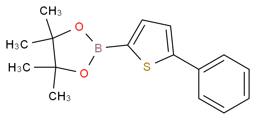 4,4,5,5-tetramethyl-2-(5-phenylthiophen-2-yl)-1,3,2-dioxaborolane_分子结构_CAS_459409-74-6