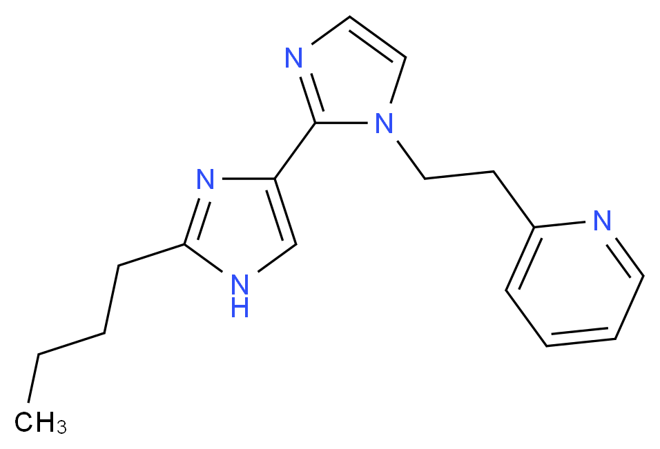 2'-butyl-1-(2-pyridin-2-ylethyl)-1H,1'H-2,4'-biimidazole_分子结构_CAS_)