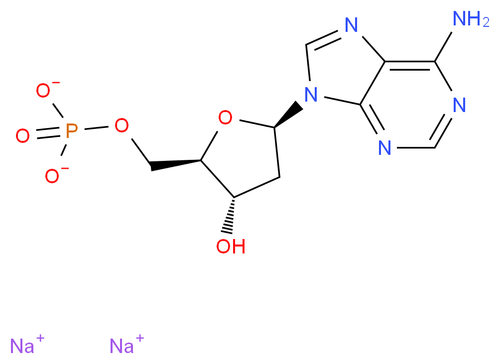 2'-DEOXYADENOSINE-5'-MONOPHOSPHATE DISODIUM SALT HYDRATE_分子结构_CAS_151151-31-4)