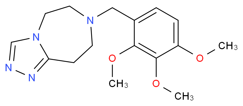 7-(2,3,4-trimethoxybenzyl)-6,7,8,9-tetrahydro-5H-[1,2,4]triazolo[4,3-d][1,4]diazepine_分子结构_CAS_)