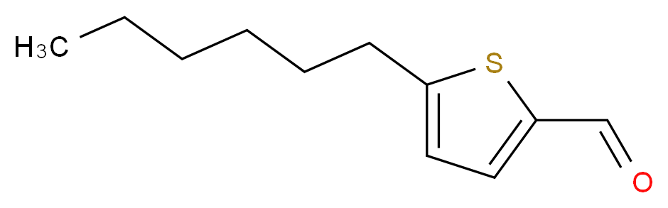 5-hexylthiophene-2-carbaldehyde_分子结构_CAS_100943-46-2